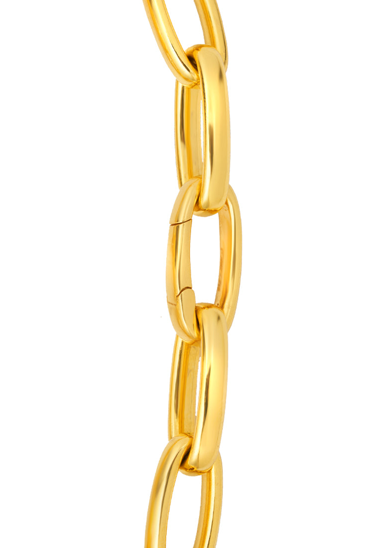 TOMEI Interlocking Link Bracelet, Yellow Gold 916