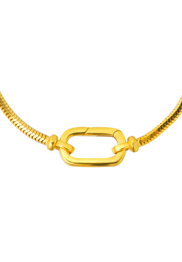 TOMEI Lusso Italia Chomel Oval Bracelet, Yellow Gold 916