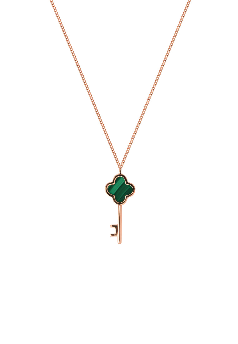 TOMEI Rouge Collection Key Necklace, Rose Gold 750