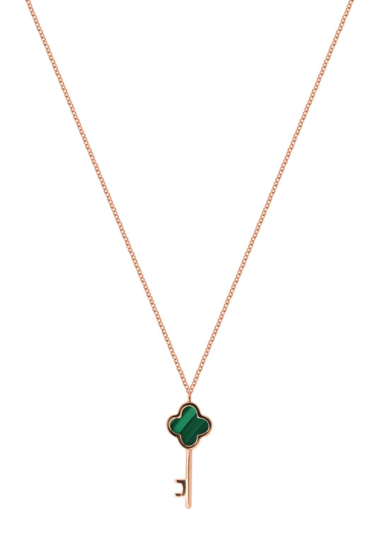 TOMEI Rouge Collection Key Necklace, Rose Gold 750