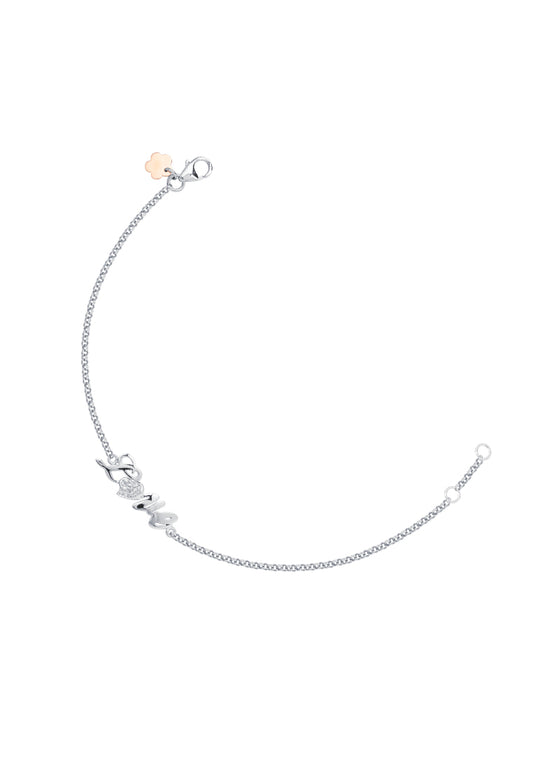 TOMEI The LOVE Diamond Bracelet, White Gold 750