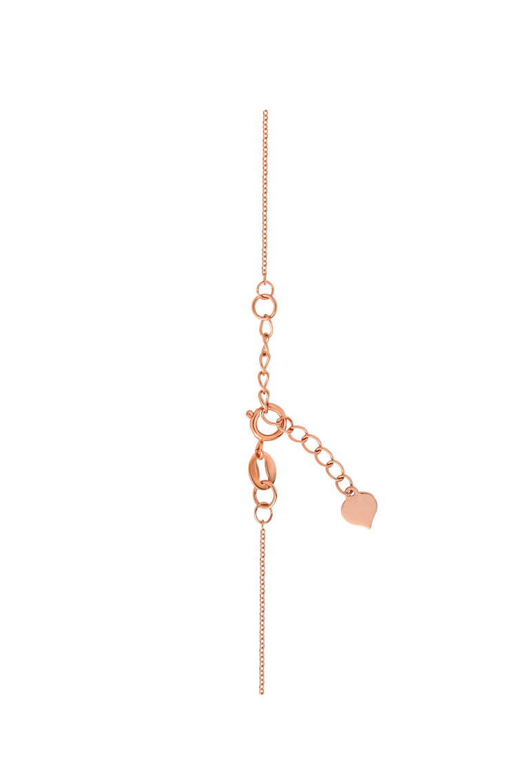 TOMEI Rouge Collection Love Tower Necklace, Rose Gold 750