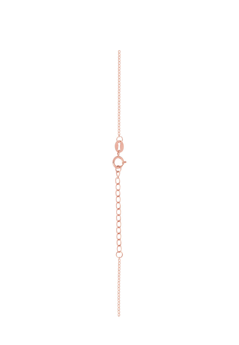 TOMEI Rouge Collection White Tail Necklace, Rose Gold 750