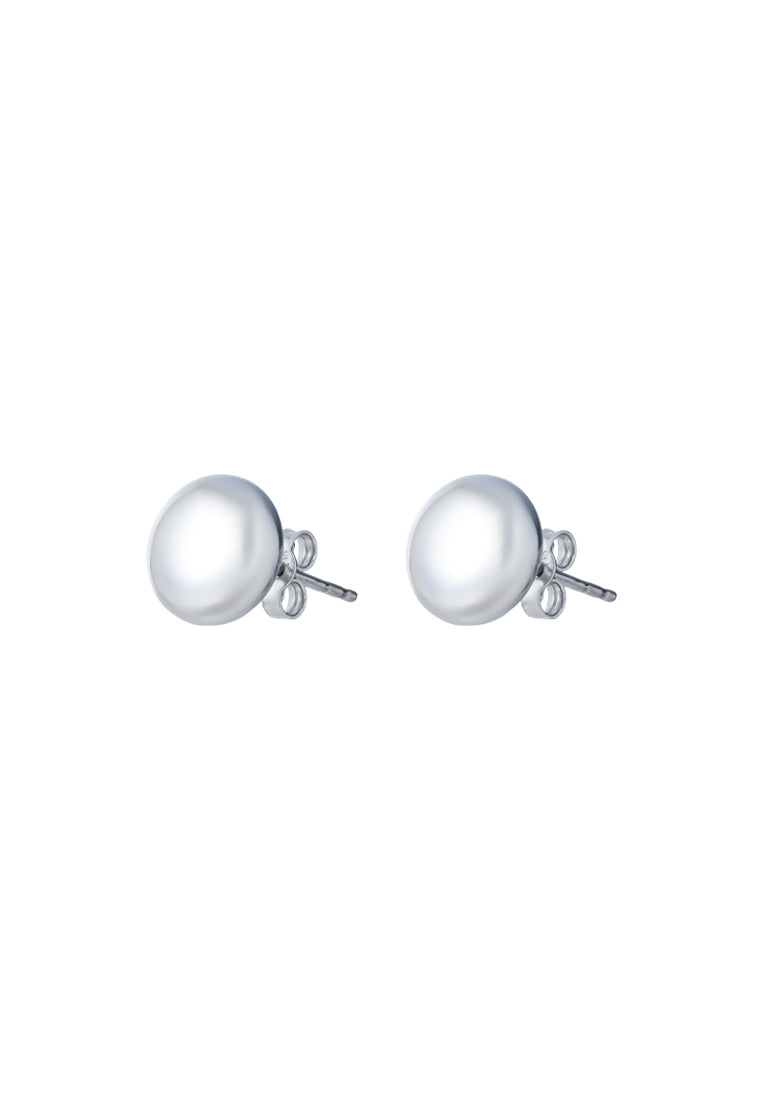 TOMEI Glowing Ball Earrings, White Gold 585