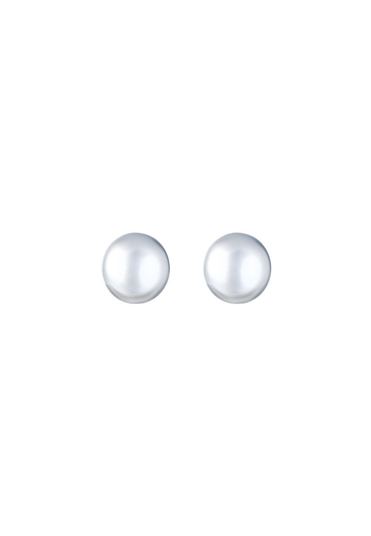 TOMEI Glowing Ball Earrings, White Gold 585