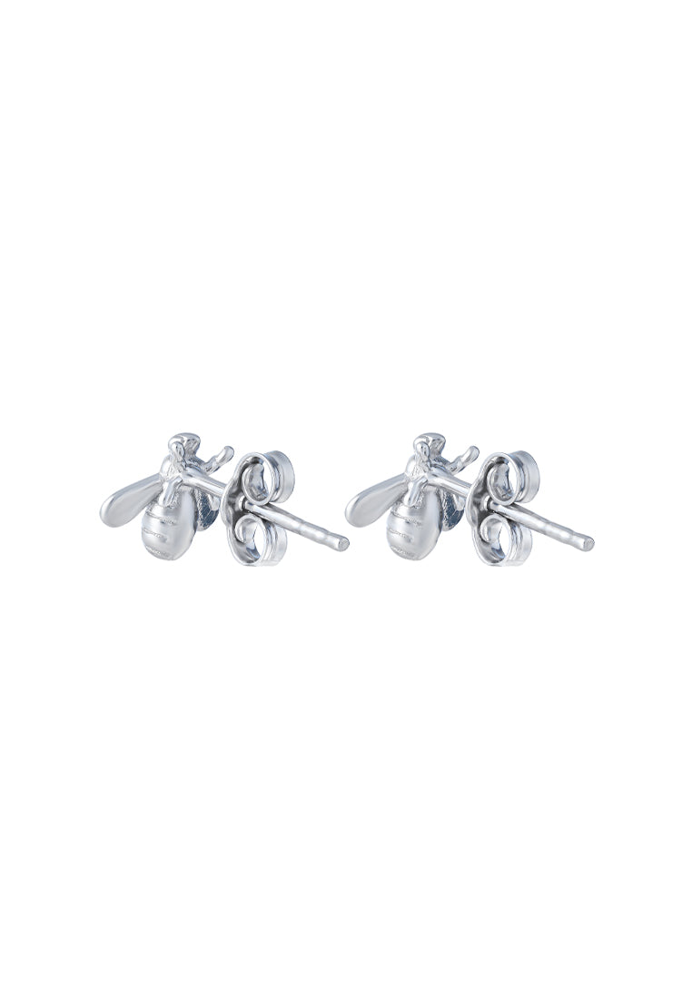 TOMEI Beez Earrings, White Gold 585