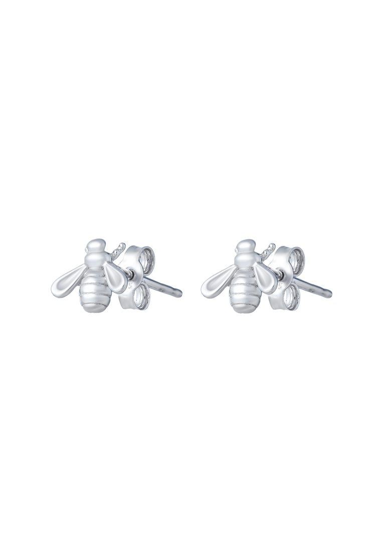 TOMEI Beez Earrings, White Gold 585