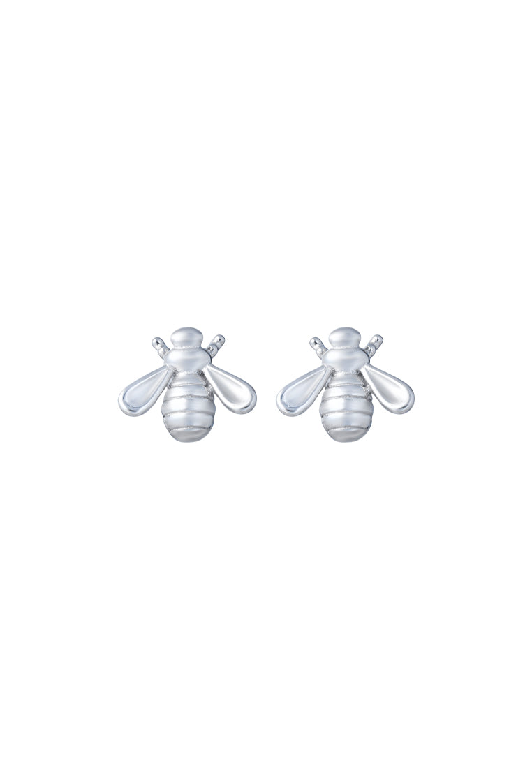 TOMEI Beez Earrings, White Gold 585