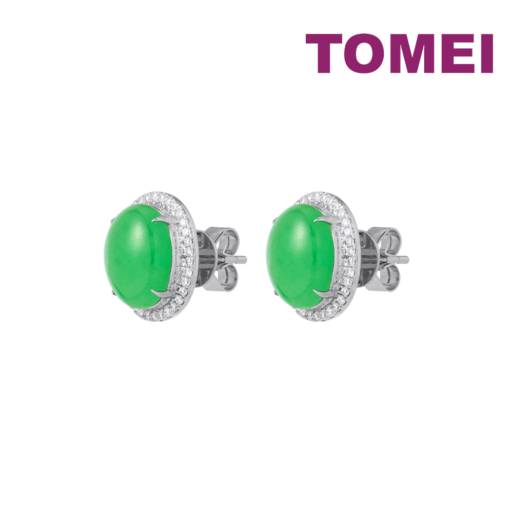 Jade diamond sale earrings