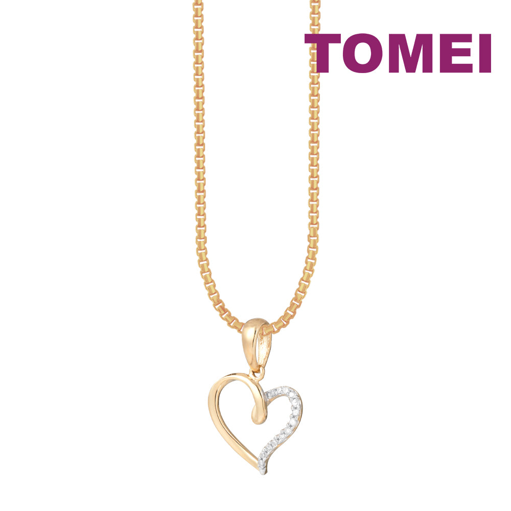 TOMEI Signature Love Pendant, Diamond Yellow Gold 750