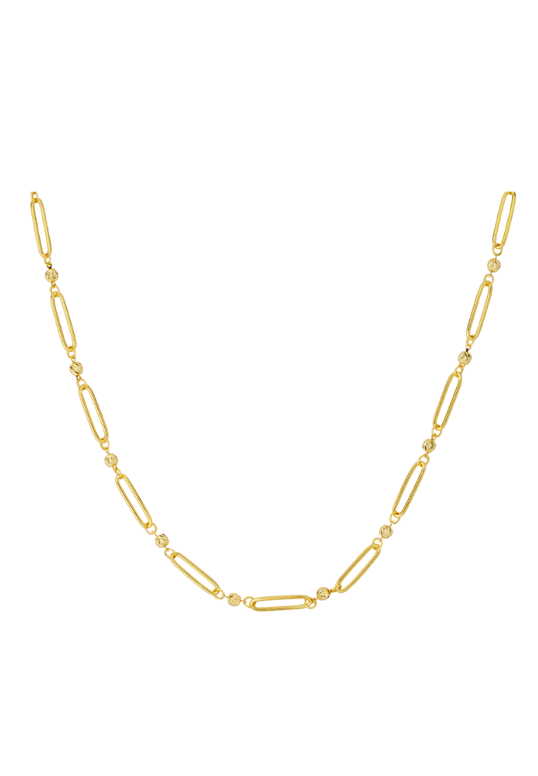 TOMEI Bead Linked Necklace, Yellow Gold 916