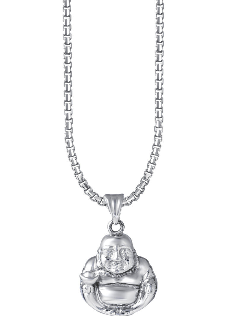 TOMEI Buddha Pendant, White Gold 375