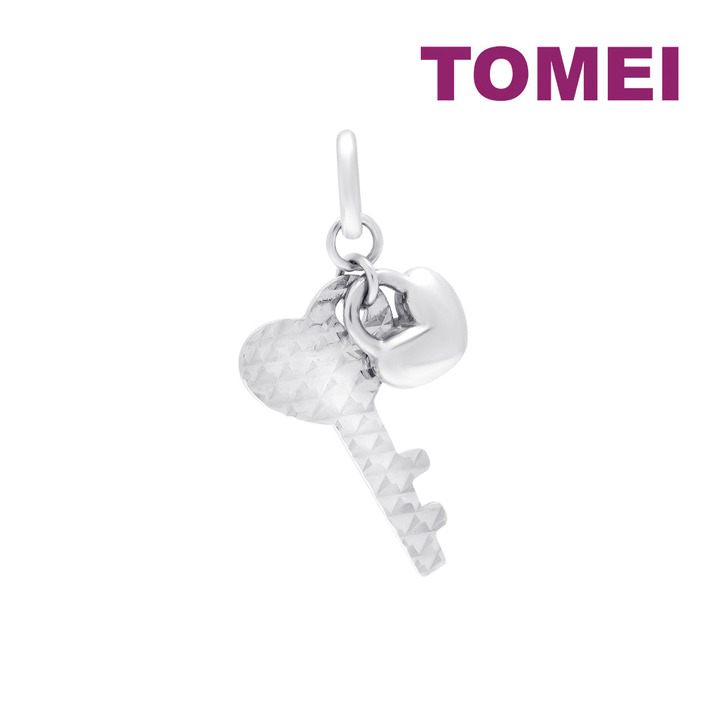 TOMEI Unlock Your Heart Pendant, White Gold 585