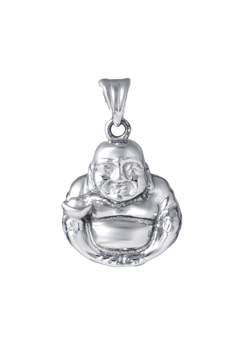 TOMEI Buddha Pendant, White Gold 375