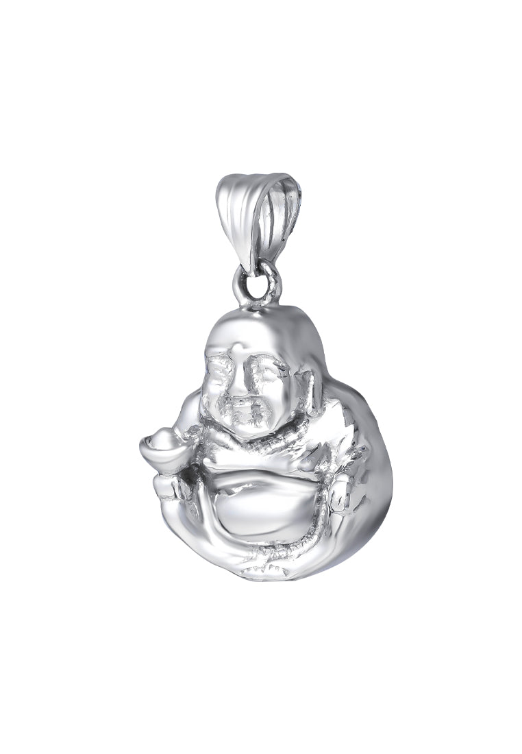 TOMEI Buddha Pendant, White Gold 375