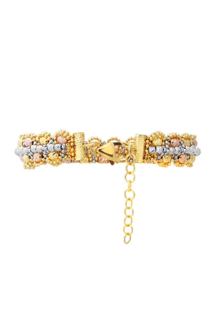 TOMEI Lusso Italia Glamorously Radiant Bangle, Yellow Gold 916