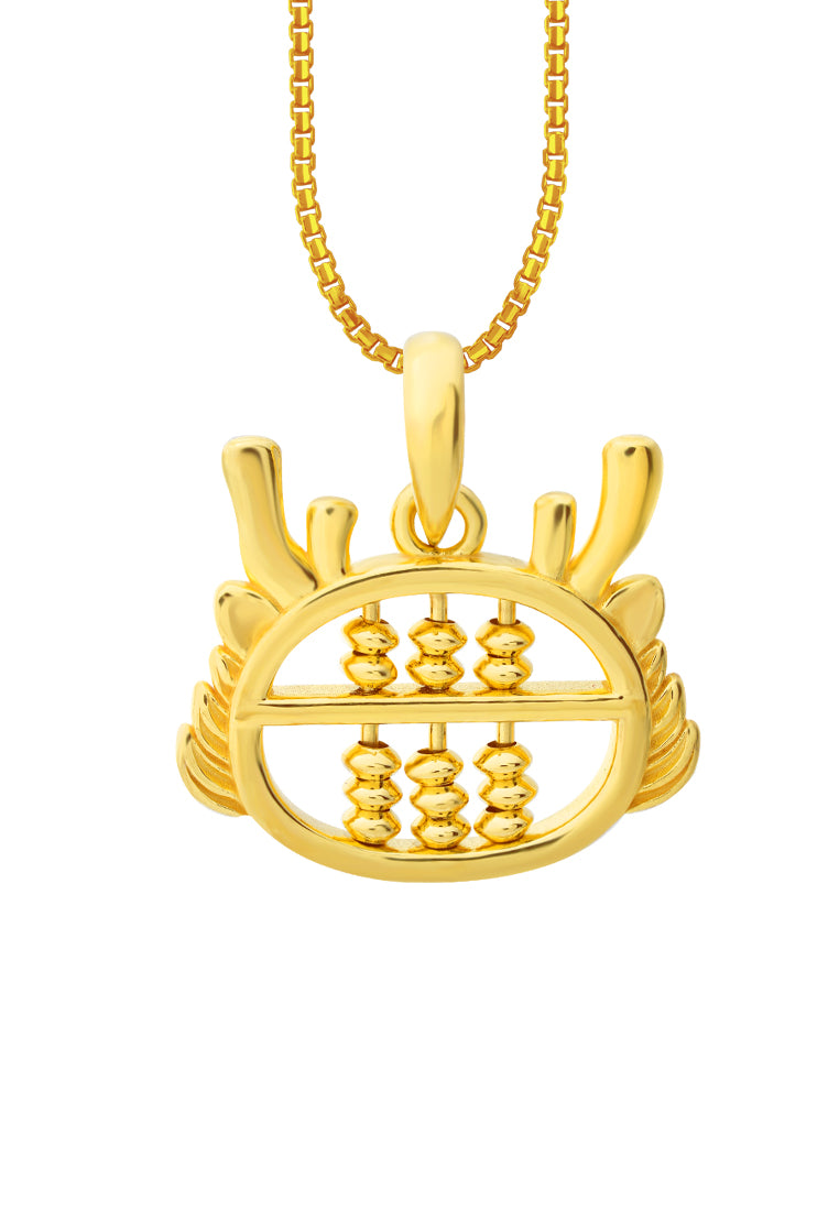 TOMEI Dragon Abacus Pendant, Yellow Gold 916