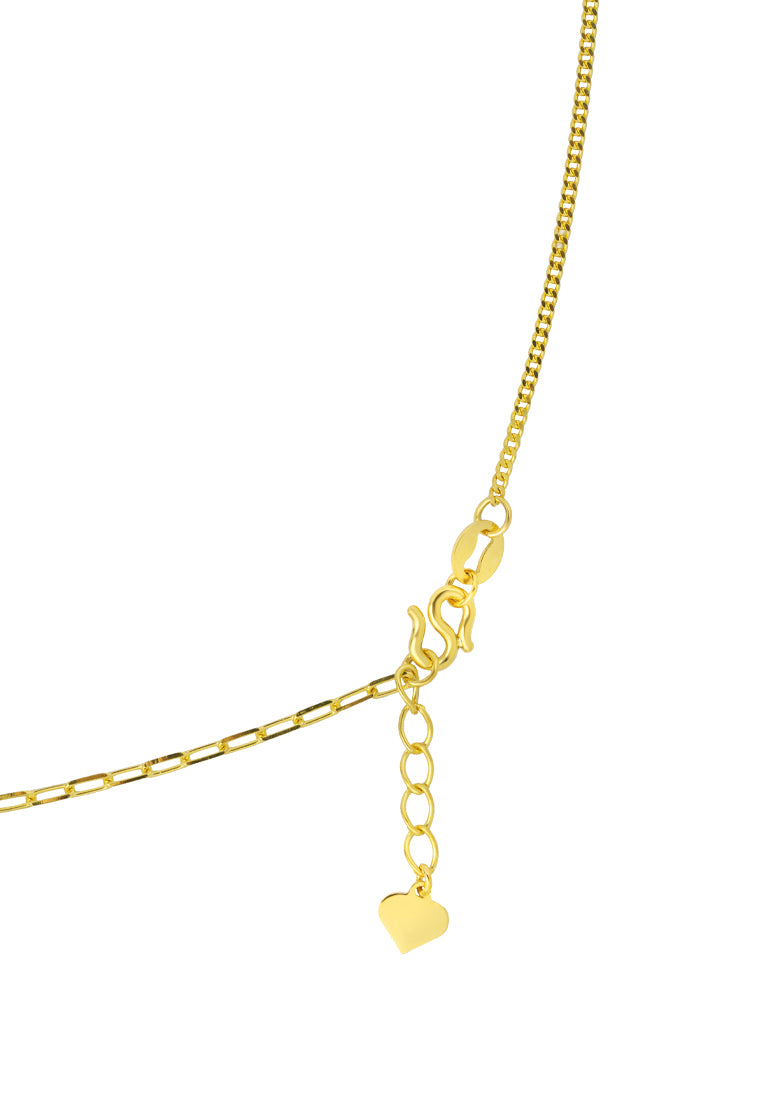 TOMEI Four-Leaves Clover Necklace, Yellow Gold 999