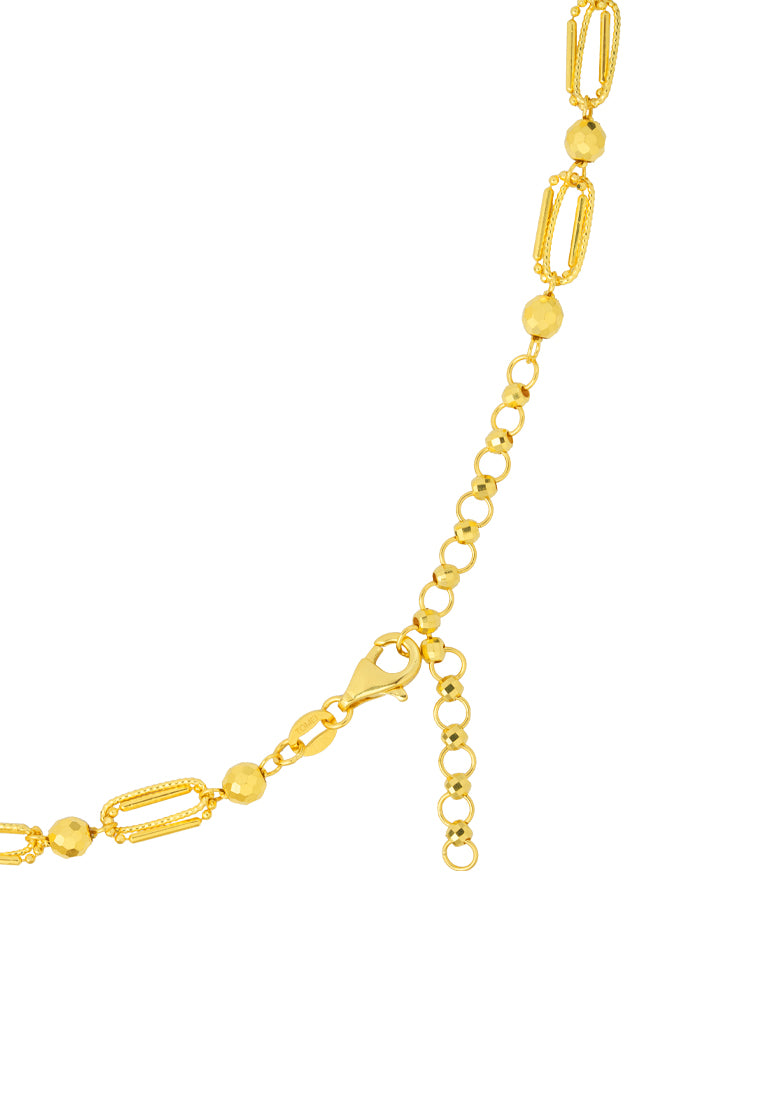 TOMEI Lusso Italia Beads and Clips Necklace, Yellow Gold 916