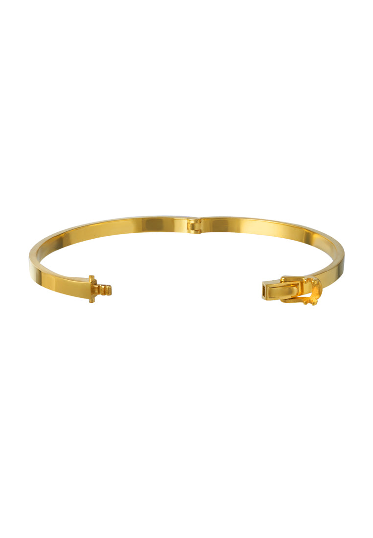 TOMEI Simplicity Bangle, Yellow Gold 916