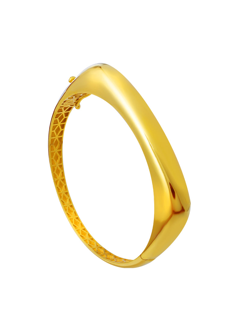 TOMEI Lusso Italia Elegance Bangle, Yellow Gold 916