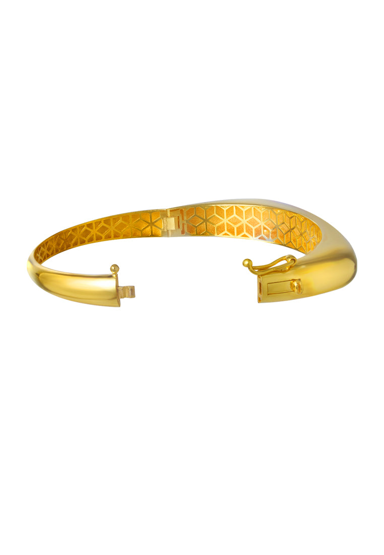 TOMEI Lusso Italia Elegance Bangle, Yellow Gold 916