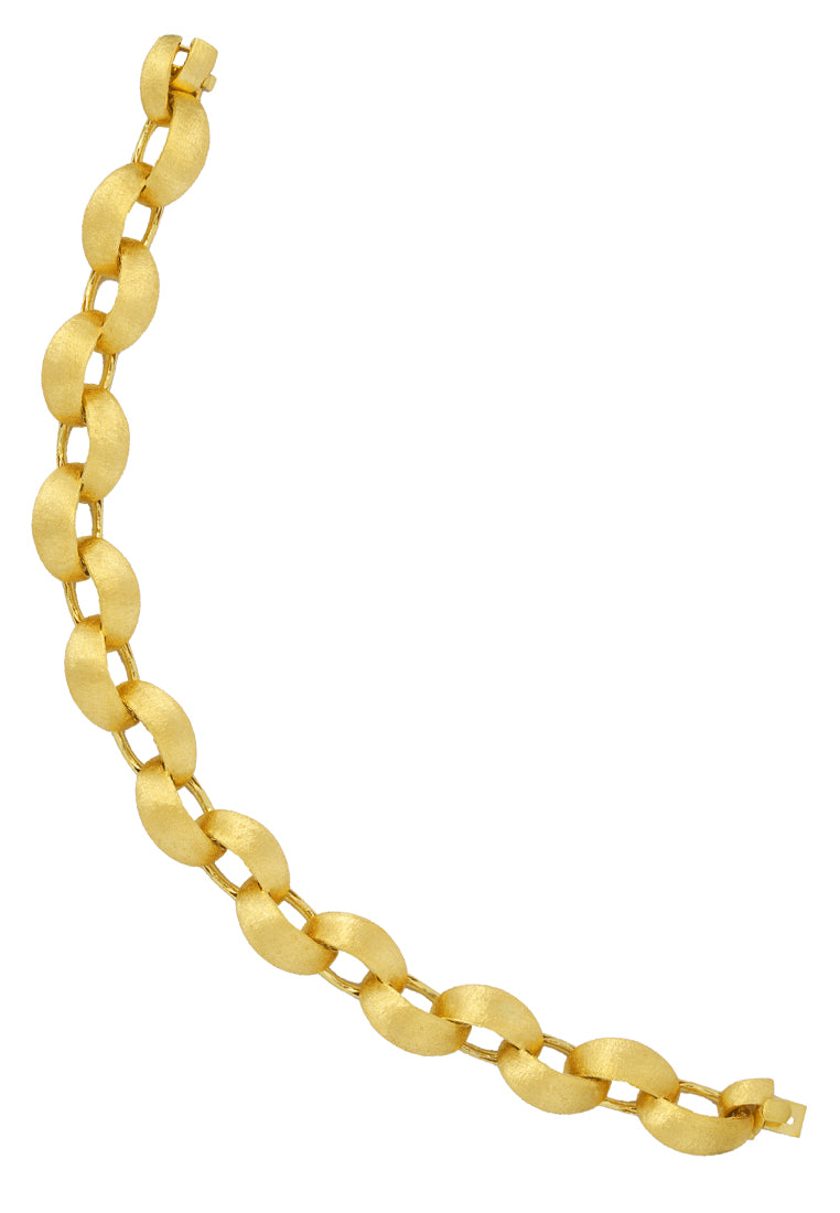 TOMEI Lusso Italia Matte Twisted Bracelet, Yellow Gold 916