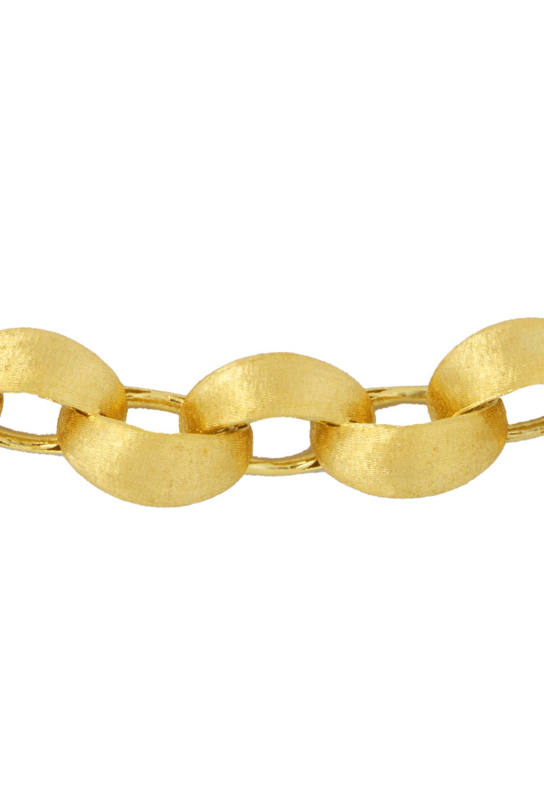 TOMEI Lusso Italia Matte Twisted Bracelet, Yellow Gold 916