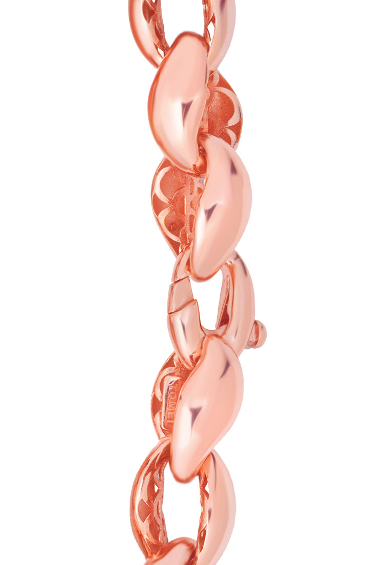 TOMEI Lusso Italia Shining Twisted Bracelet in Rose Gold, Yellow Gold 916