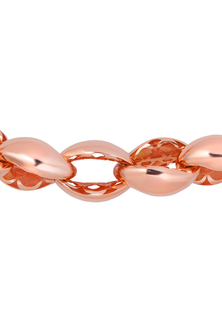 TOMEI Lusso Italia Shining Twisted Bracelet in Rose Gold, Yellow Gold 916