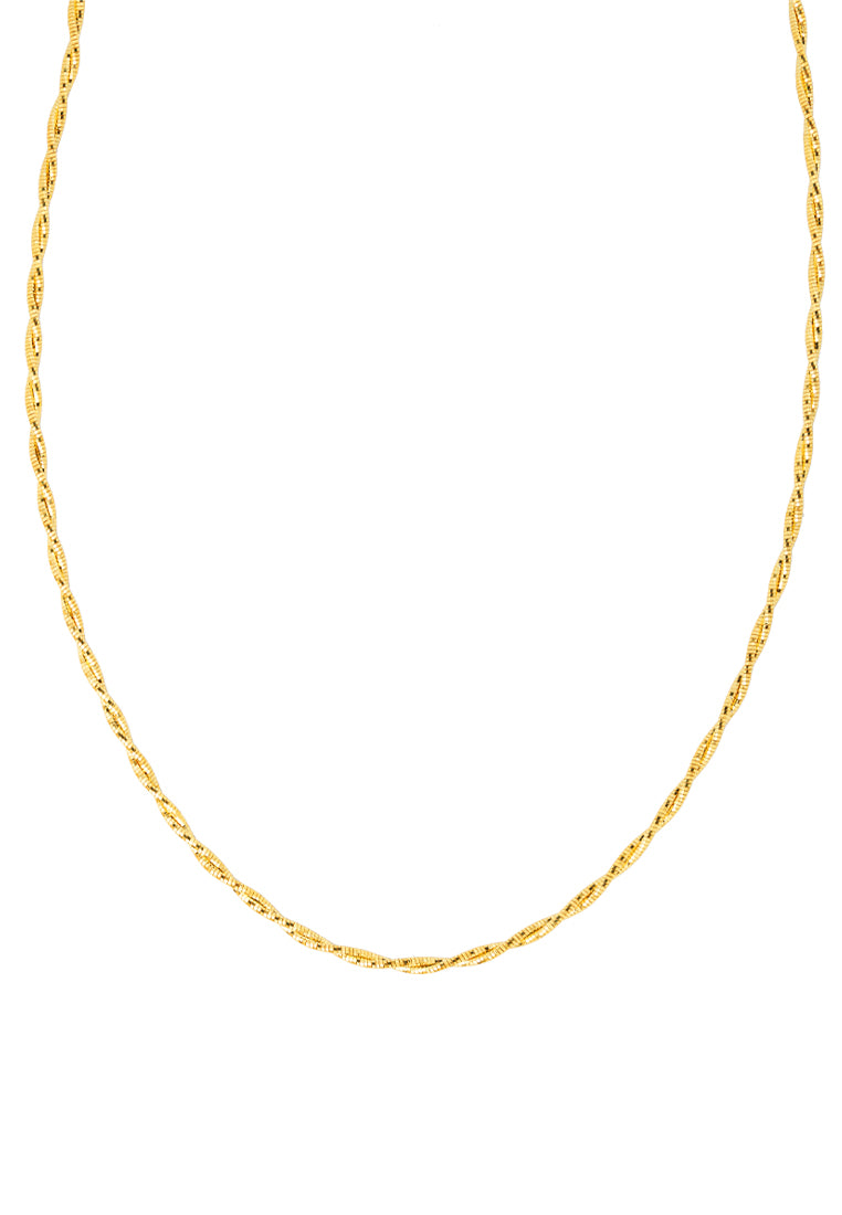 TOMEI Lusso Italia Twisted Necklace, Yellow Gold 916