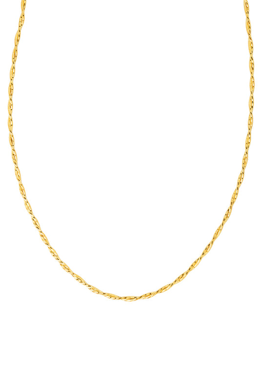 TOMEI Lusso Italia Twisted Necklace, Yellow Gold 916