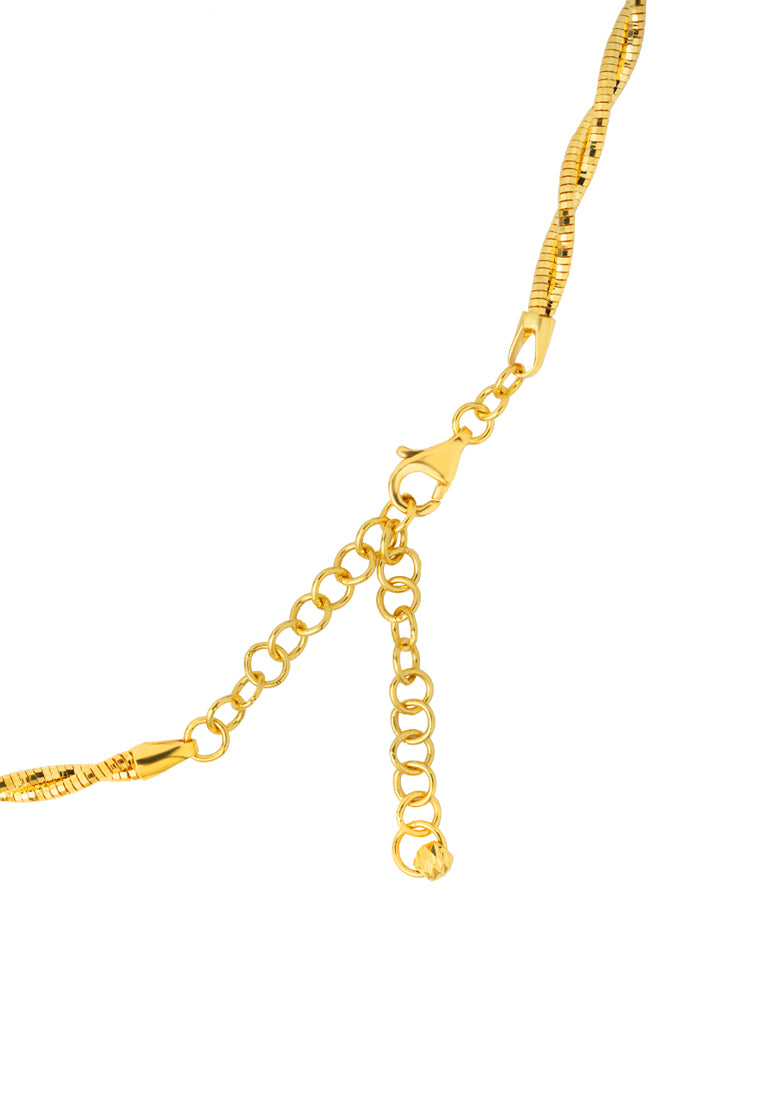 TOMEI Lusso Italia Twisted Necklace, Yellow Gold 916