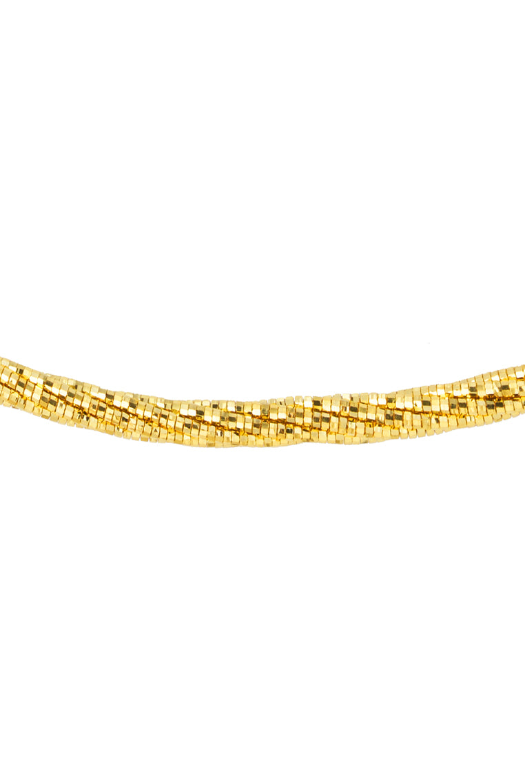 TOMEI Lusso Italia Twisted Sturdy Necklace, Yellow Gold 916