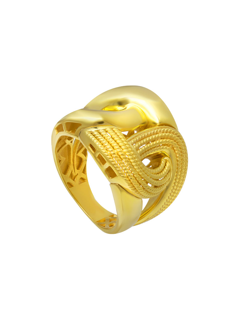 TOMEI Lusso Italia Entangling Ring, Yellow Gold 916