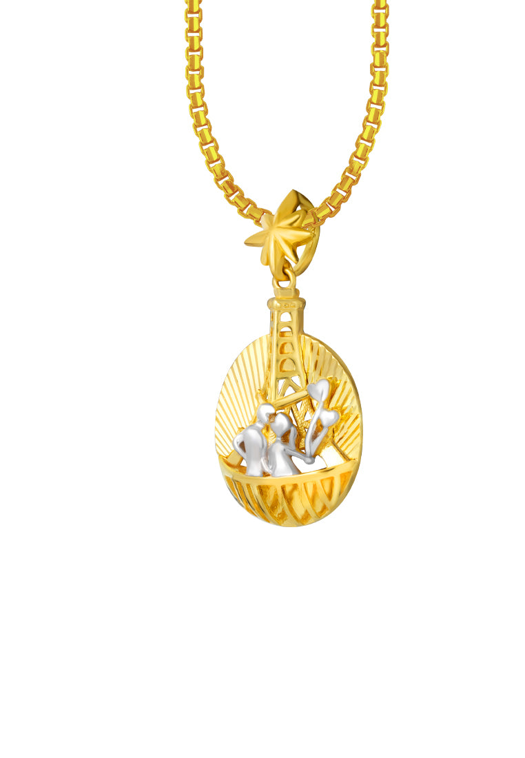 TOMEI Paris in Love Pendant, Yellow Gold 916