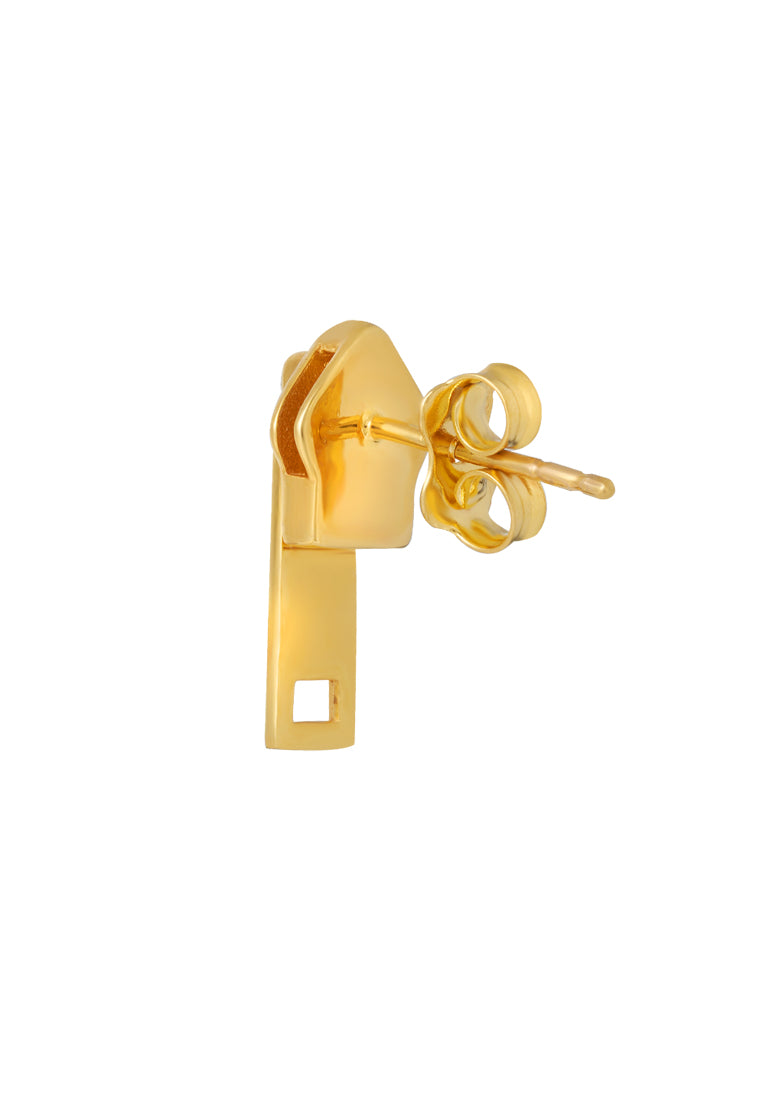 TOMEI Zip Earrings, Yellow Gold 916