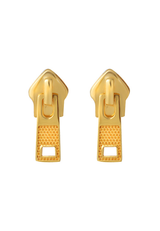 TOMEI Zip Earrings, Yellow Gold 916