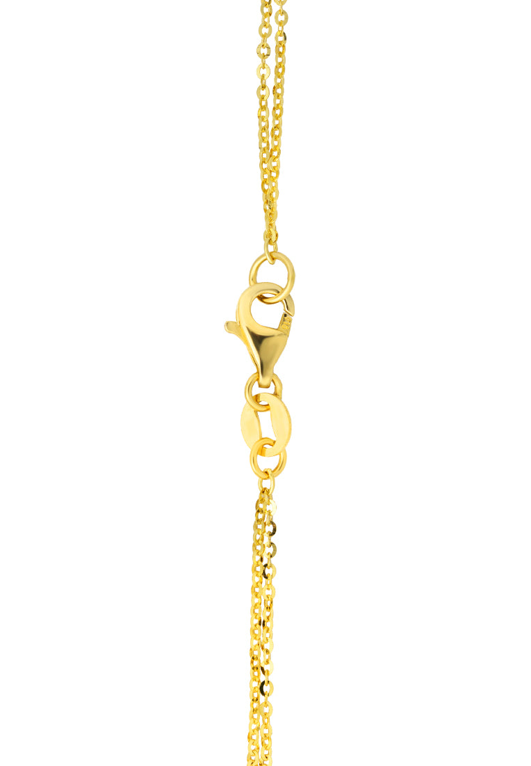 TOMEI Lusso Italia Dual-Tone Teardrop Bracelet, Yellow Gold 916