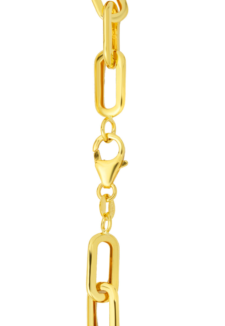 TOMEI Lusso Italia Glossy Sinki Bracelet, Yellow Gold 916