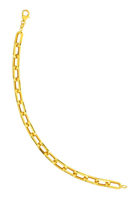 TOMEI Lusso Italia Glossy Sinki Bracelet, Yellow Gold 916