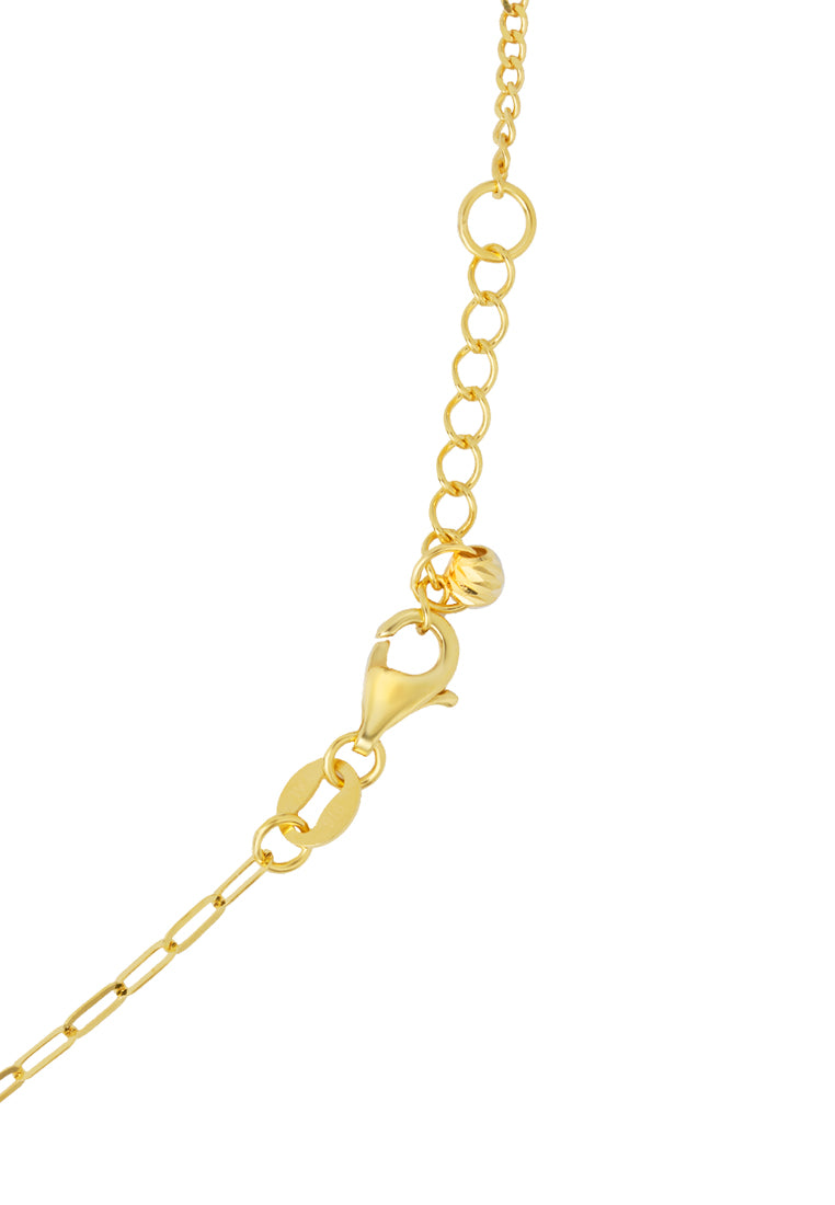 TOMEI Lusso Italia Dangling Ribbon Necklace, Yellow Gold 916