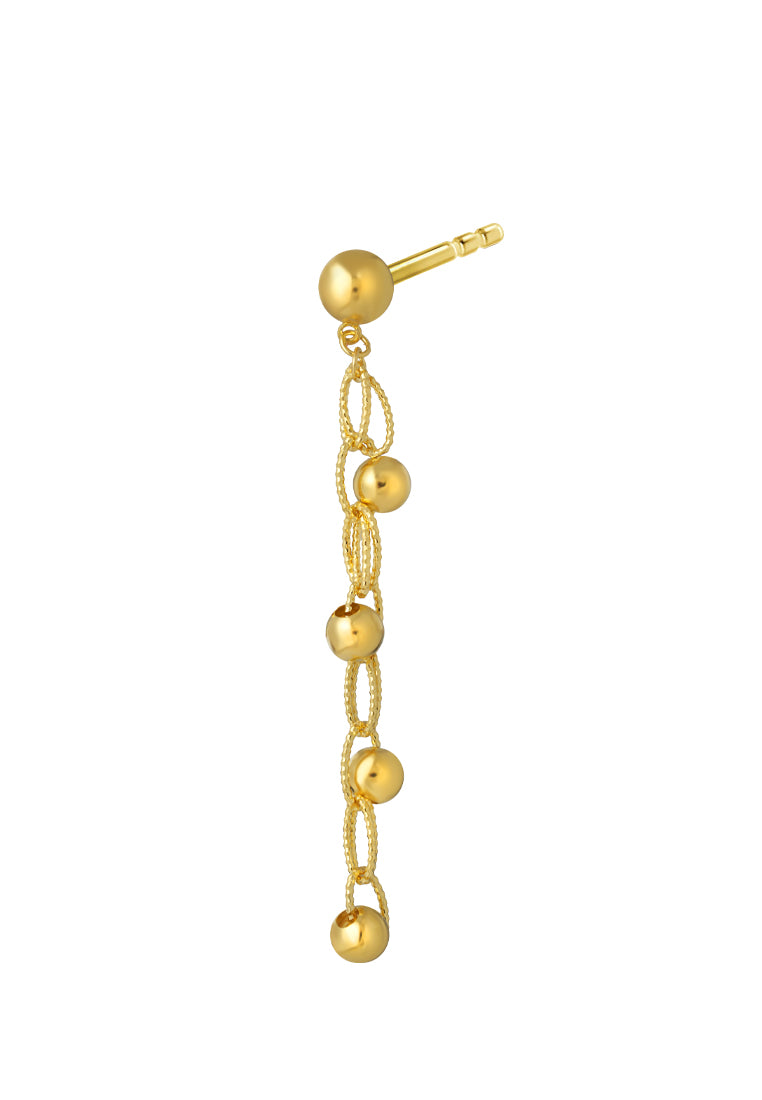 TOMEI Lusso Italia Dangling Balls Earrings, Yellow Gold 916