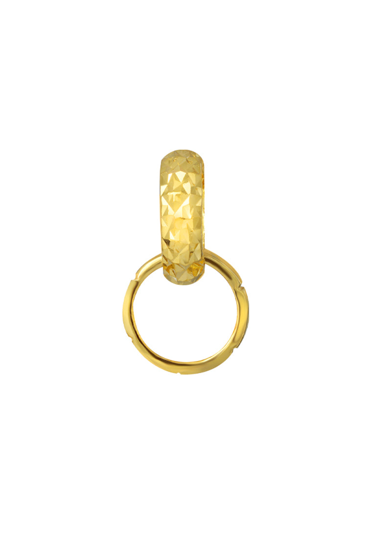 TOMEI Forever Entwined Ring Pendant, Yellow Gold 916