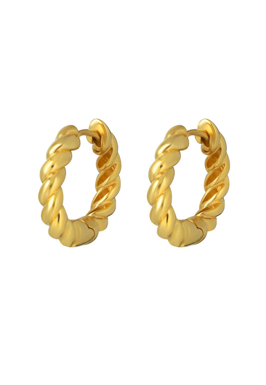 TOMEI Lusso Italia Twist Earrings, Yellow Gold 916