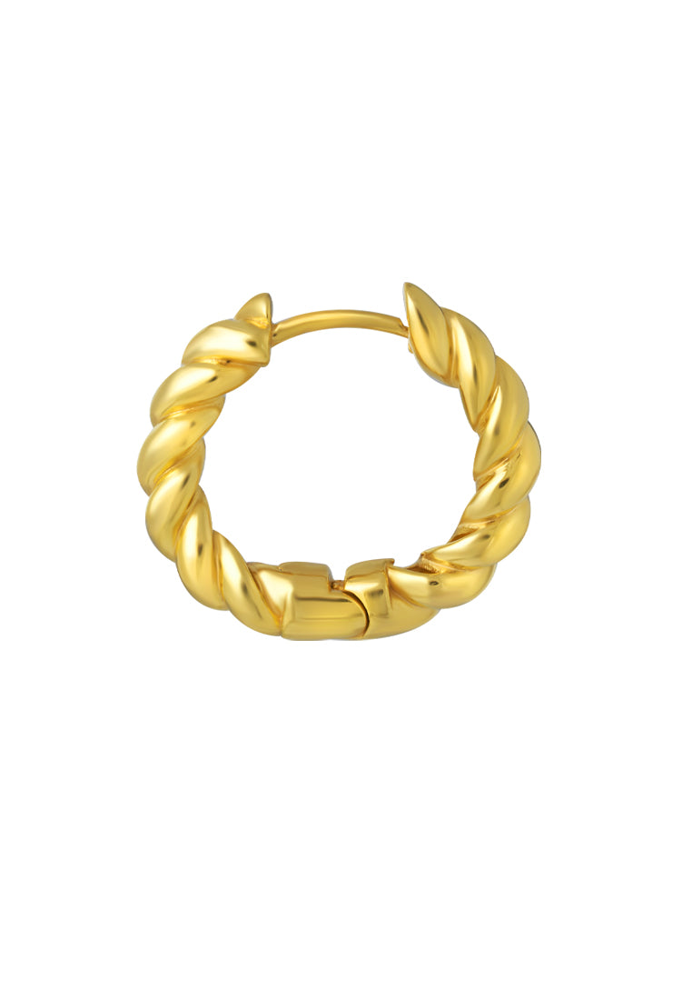 TOMEI Lusso Italia Twist Earrings, Yellow Gold 916