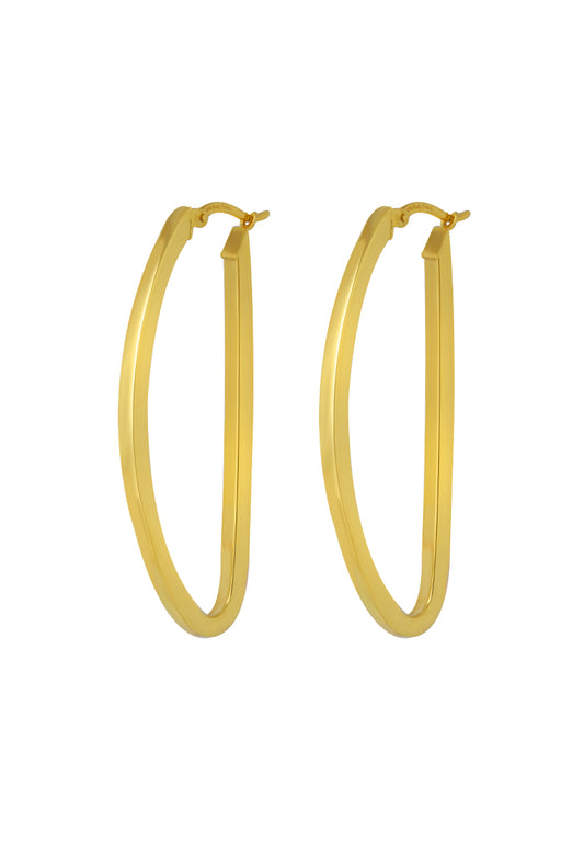 TOMEI Lusso Italia Elegance Hoop Earrings, Yellow Gold 916