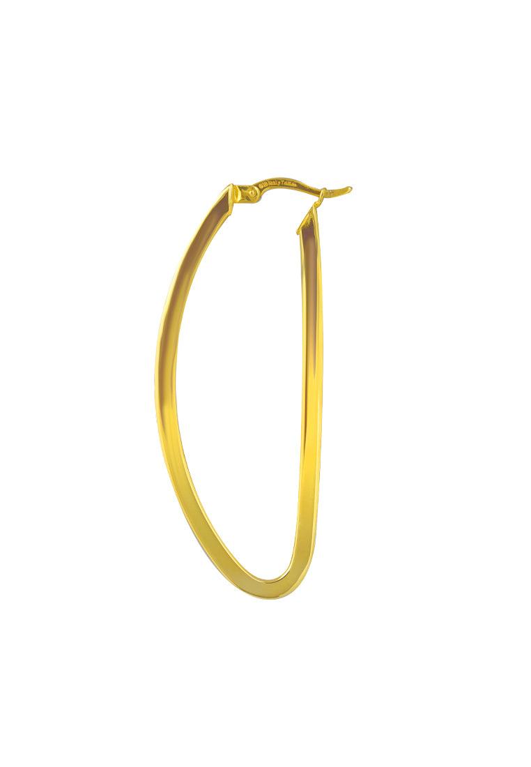 TOMEI Lusso Italia Elegance Hoop Earrings, Yellow Gold 916