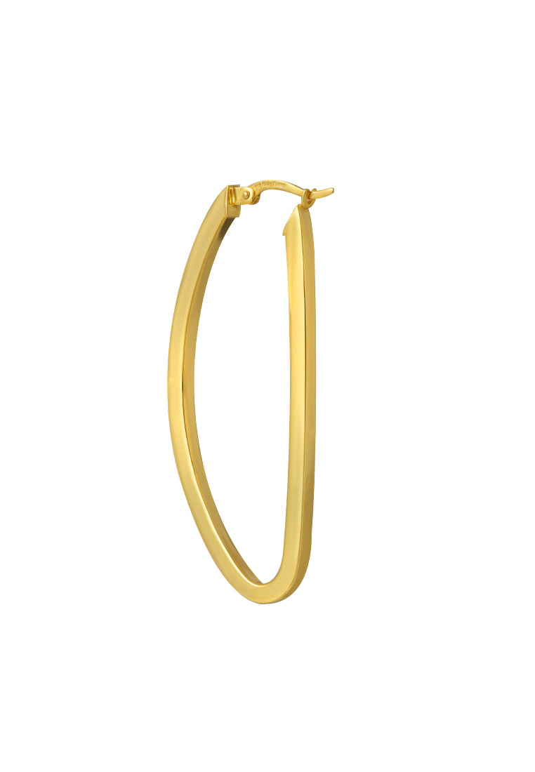 TOMEI Lusso Italia Elegance Hoop Earrings, Yellow Gold 916