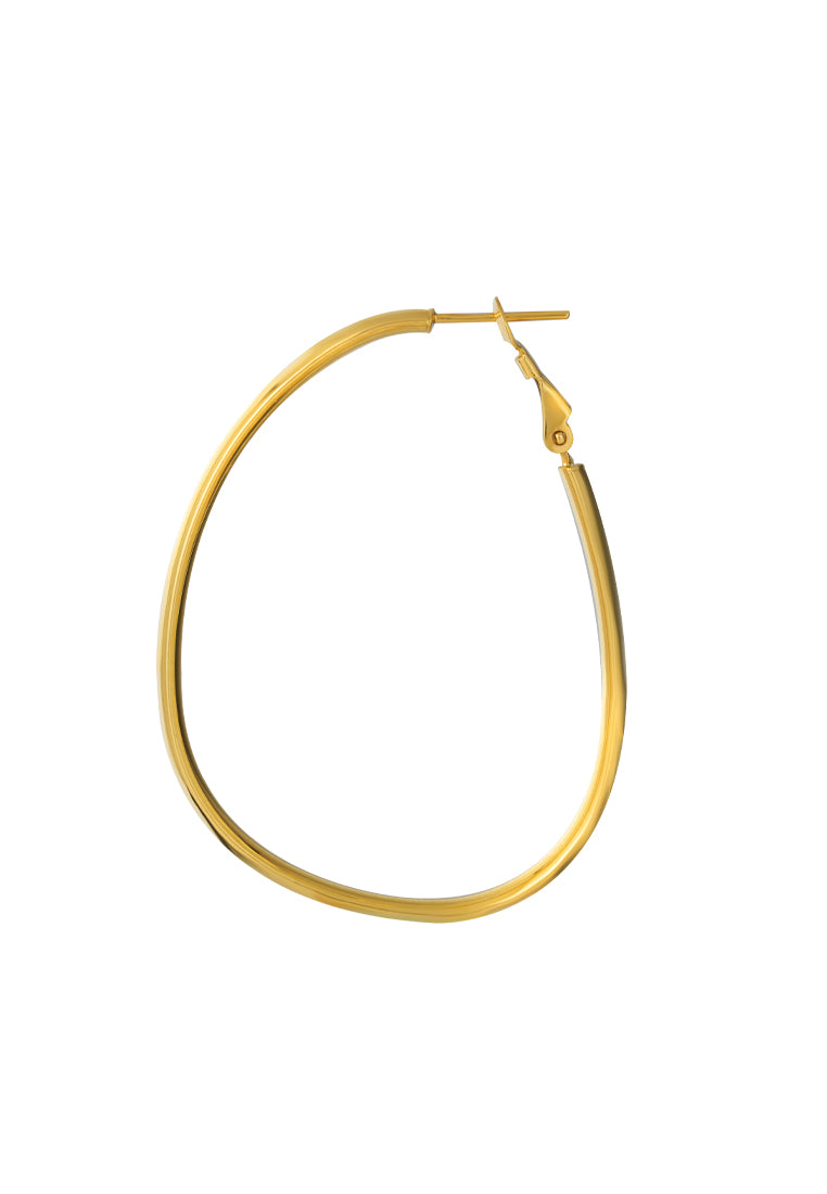 TOMEI Lusso Italia Dainty Big Hoop Earrings, Yellow Gold 916